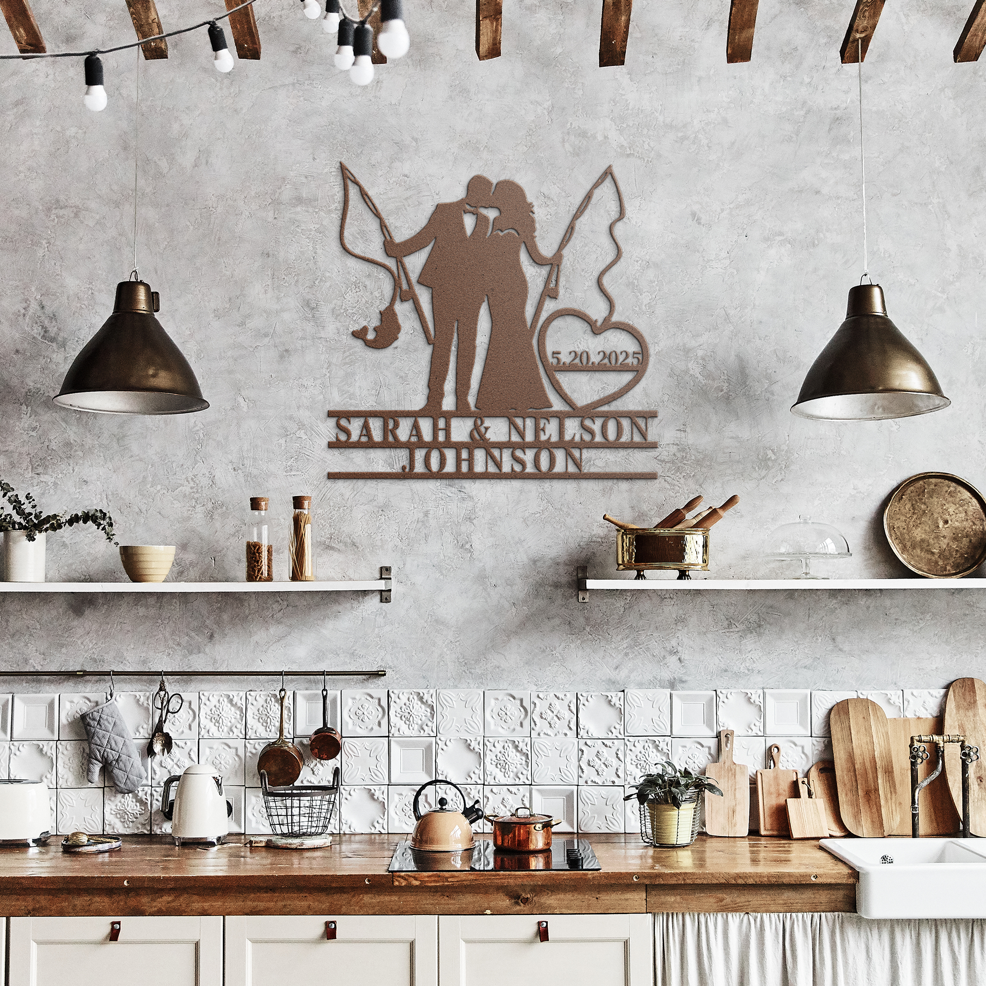Fishing_Couple_Wedding_Metal_Sign_Copper_Rustic_Kitchen_Mockup.png