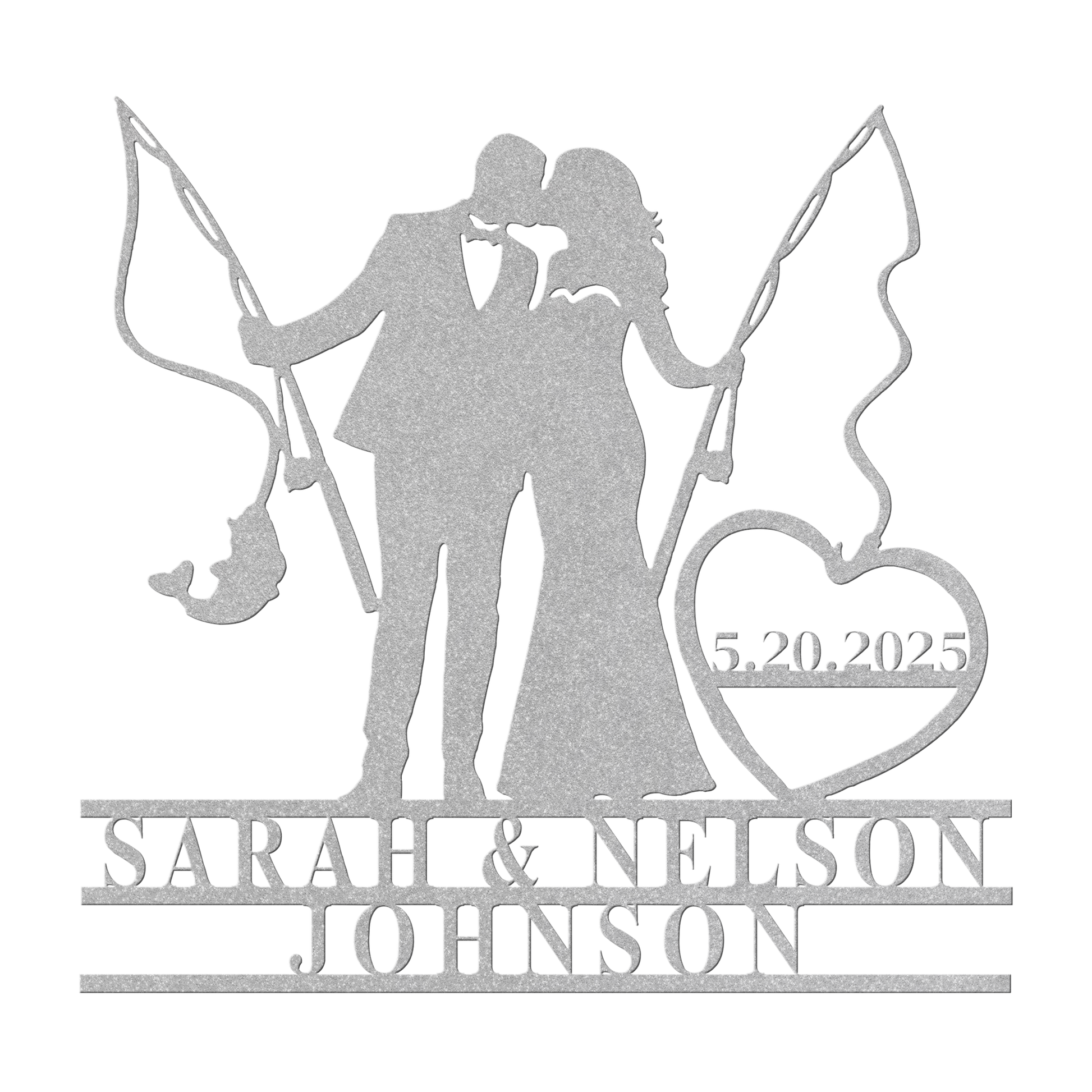 Fishing_Couple_Wedding_Metal_Sign_Silver_Transparent_Mockup.png