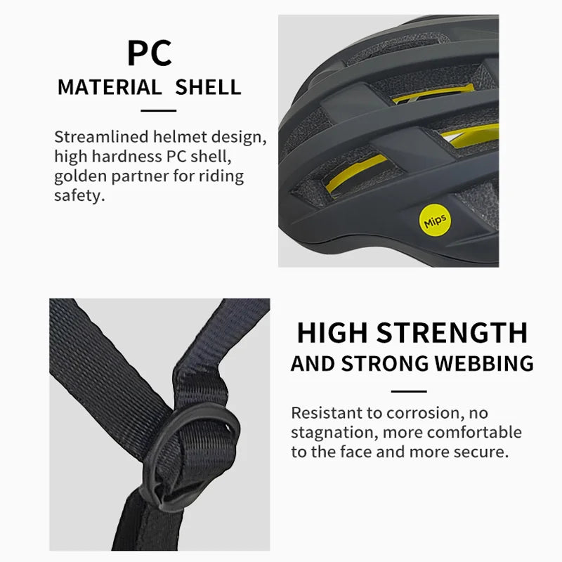 MOON Ultralight MTB Road Bicycle Helmet with Mips System for Men Women Safety Racing Bike Cycling Helmet Anti-Impact Sport Safe