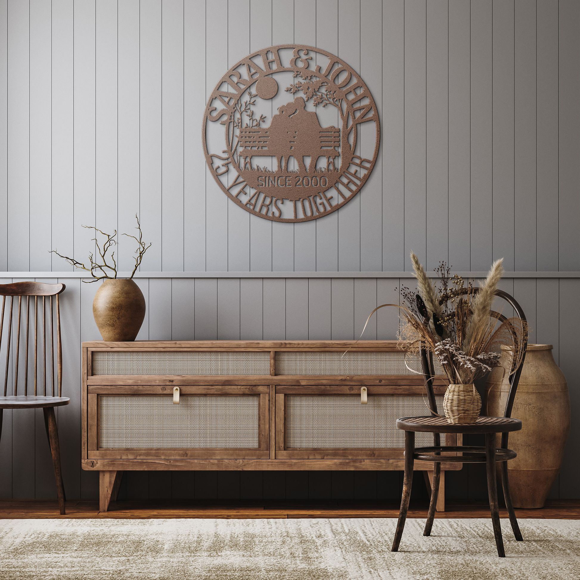 Wedding_Anniversary_Metal_Wall_Art_Copper_Rustic_Hallway_Mockup.png