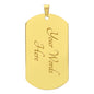 Who Needs A Super Hero - Dog Tag & Ball Chain pendant from ShineOn Fulfillment with custom engraving and a customizable text area.