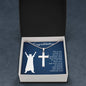 Prayer For Graduation - Cross Necklace with Ball Chain from ShineOn Fulfillment in box with congratulatory message and Lobster Clasp.
