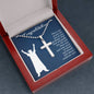 Stainless Steel Prayer For Graduation - Cross Necklace with Ball Chain in a gift box with a congratulatory message by ShineOn Fulfillment.