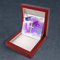 A silver stainless steel ShineOn Fulfillment cross necklace on a ball chain, presented in a red gift box with a message inside the lid that reads "I can do all things through Christ.