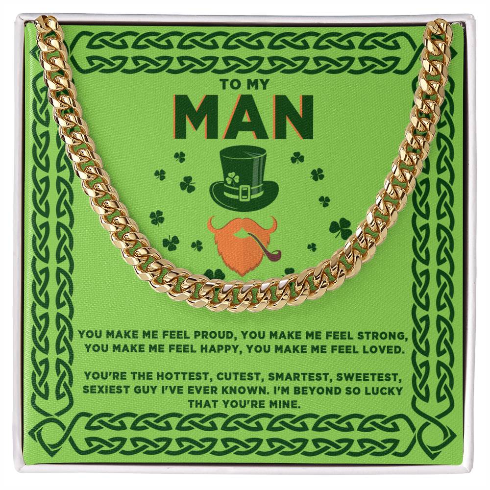 A ShineOn Fulfillment st patrick's day gift necklace with a shamrock on it.