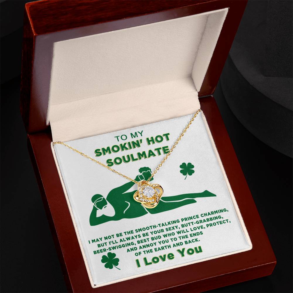 A ShineOn Fulfillment To My Soulmate, Always Be Your - Love Knot Necklace in a box.