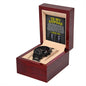 A wristwatch in a wooden box with a message that reads, "To My Stepdad: You didn't give me the gift of life, but life gave me the gift of you." This To Stepdad, Nothing But Love - Metal Chronograph Watch is a perfect blend of elegance and sentiment.