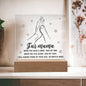 To Fur Mama, Take My Paw - Acrylic Square Plaque with an illustration of a human hand and a dog's paw touching, surrounded by paw prints and the phrase "fur mama" with an inspirational quote.