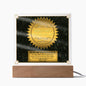The "Unique Gift For Mother In Law" is an acrylic plaque with LED lights, featuring a seal of excellence and the date May 12, 2024. It proclaims "World's Best Mother-in-Law," making it the perfect Mother's Day gift to cherish.