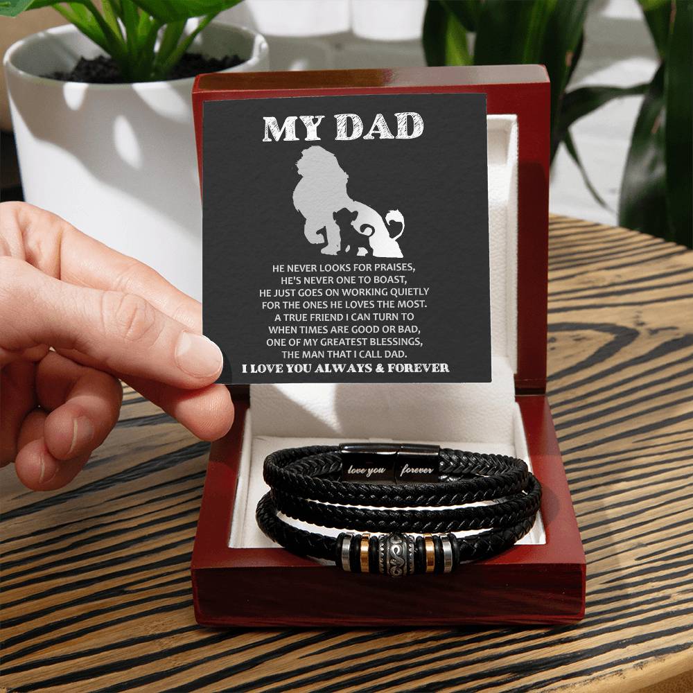 To Dad, The Man - Love You Forever Bracelet