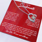 A "To My Soulmate, You Are Special To Me - Forever Love Necklace" with a heart-shaped pendant encrusted in cubic zirconia, presented on a red card with a sentimental message for a soulmate from ShineOn Fulfillment.