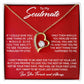 To My Soulmate, You Are Special To Me - Forever Love Necklace with a cubic zirconia center on a red background accompanied by a romantic message to a soulmate from ShineOn Fulfillment.