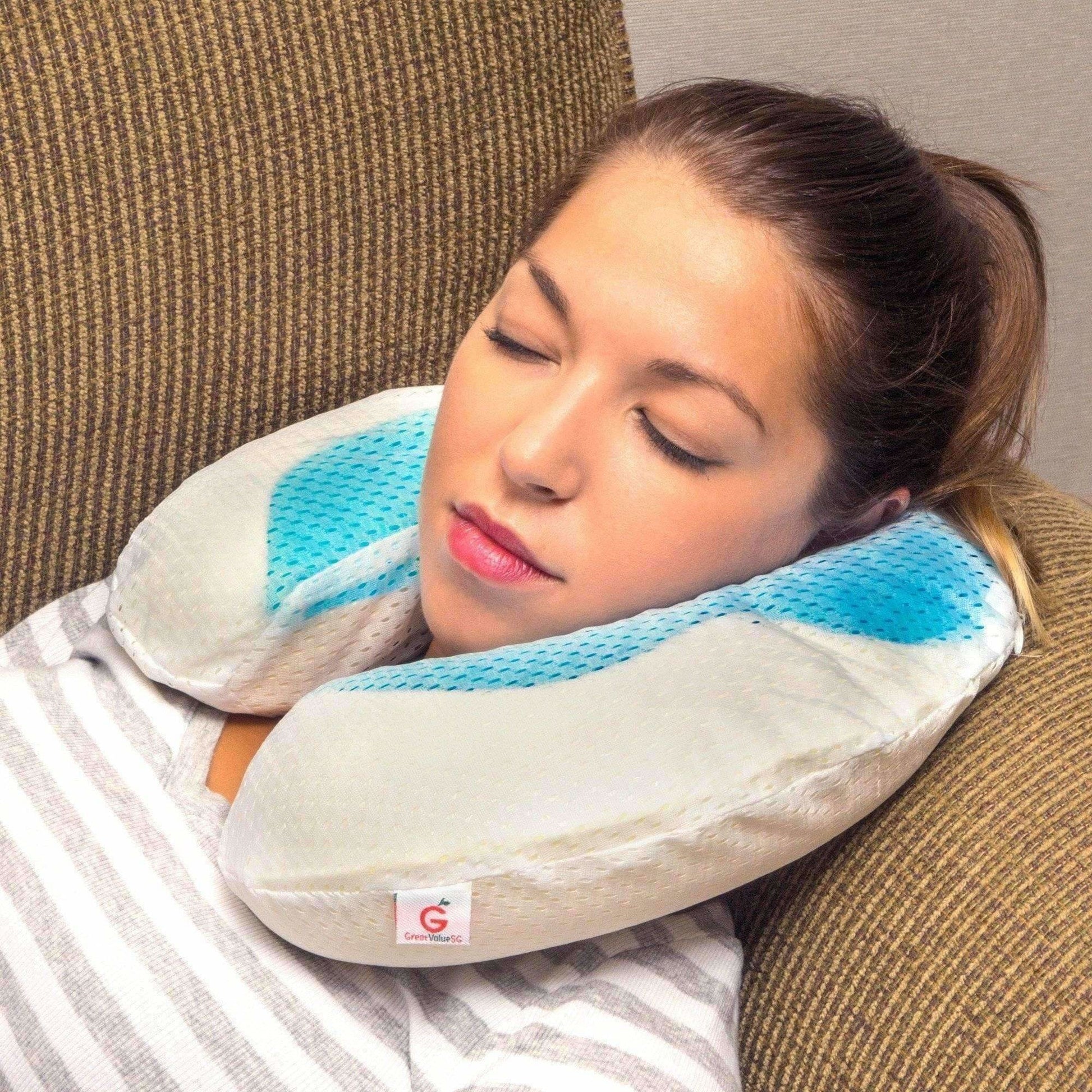 Neck Kool Cooling Gel Memory Foam U Pillow - Golden Value SG