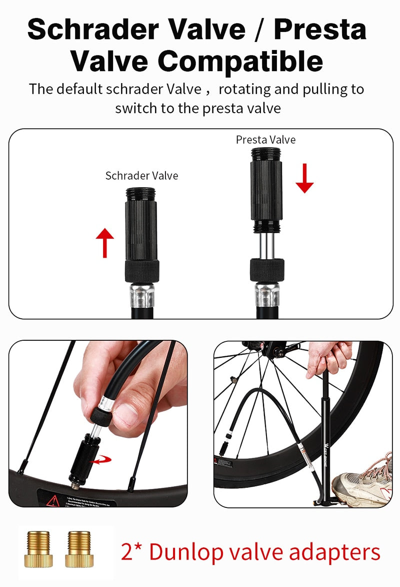 160PSI High Pressure Floor Pump - Golden Value SG