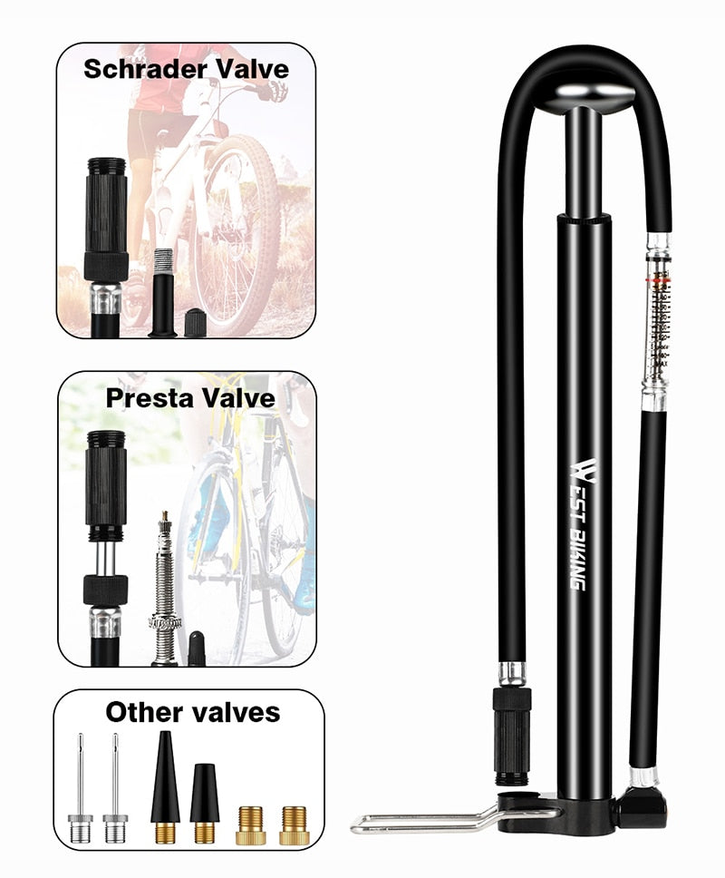 160PSI High Pressure Floor Pump - Golden Value SG