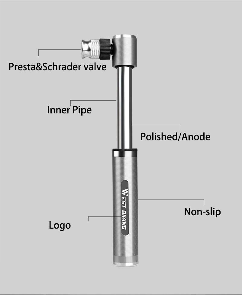 89G Portable 160 PSI High Pressure Mini Bicycle Pump - Golden Value SG