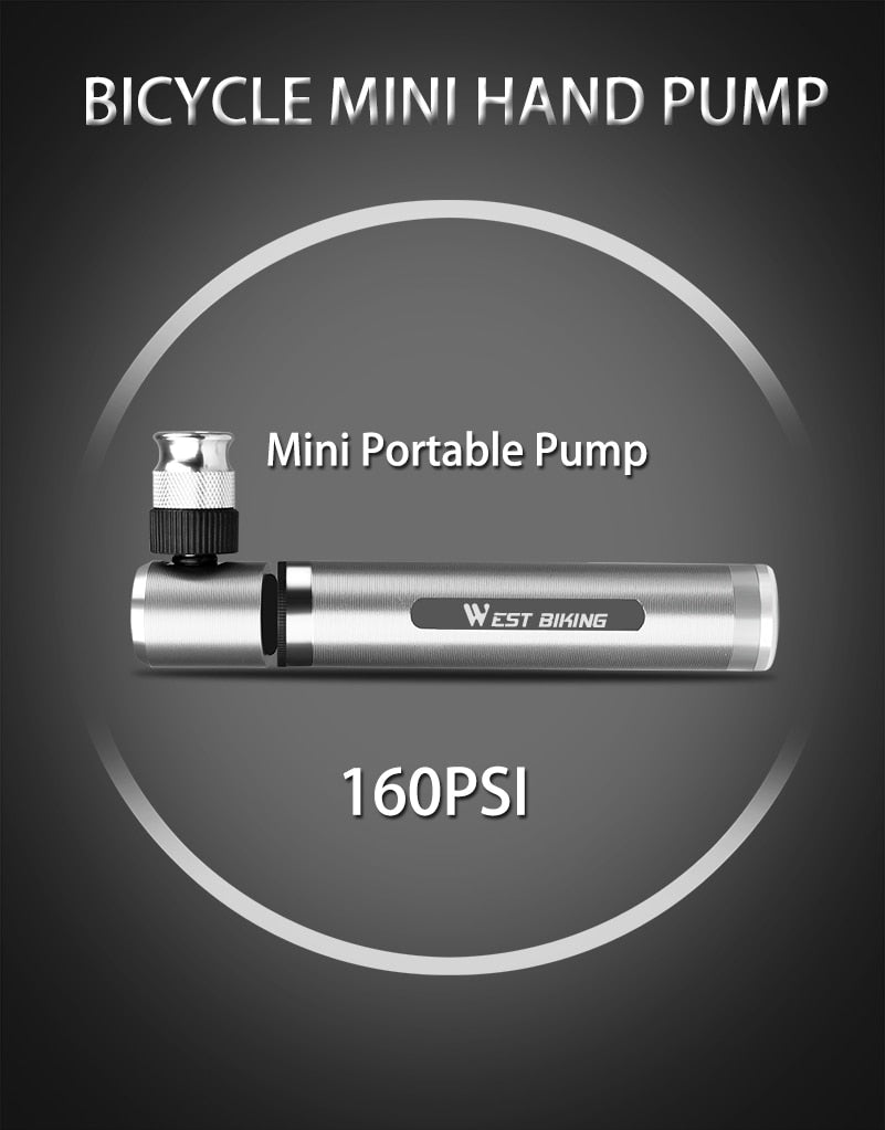 89G Portable 160 PSI High Pressure Mini Bicycle Pump - Golden Value SG