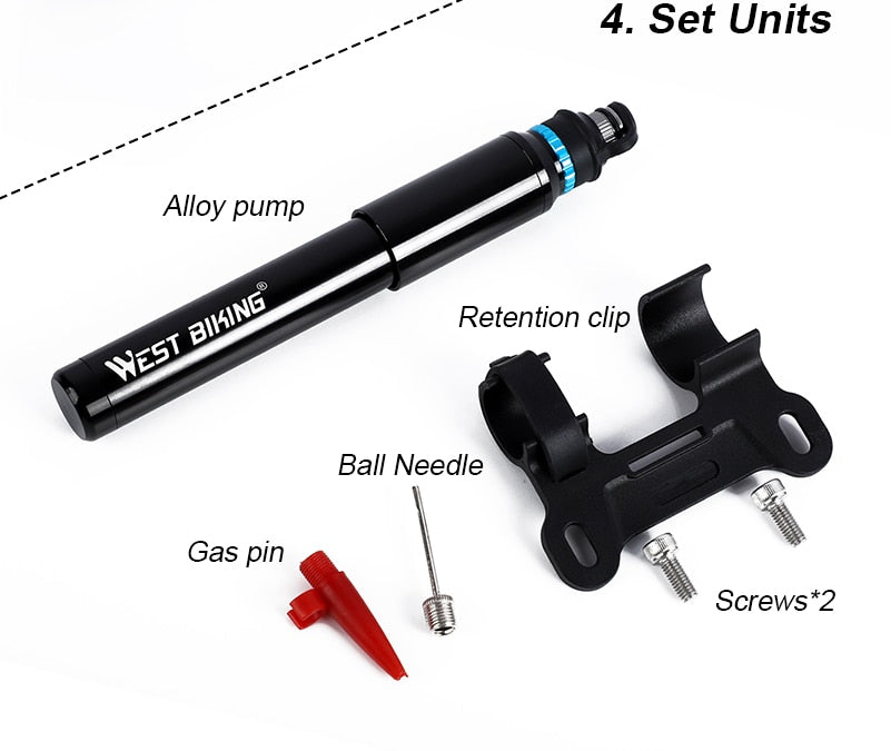 89G Portable 160 PSI High Pressure Mini Bicycle Pump - Golden Value SG