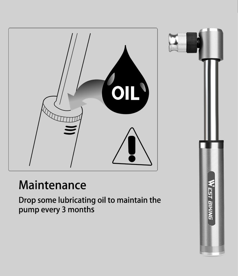 89G Portable 160 PSI High Pressure Mini Bicycle Pump - Golden Value SG