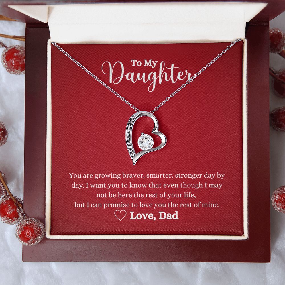 A Love You The Rest of Mine Forever Love Necklace - Gift for Daughter from Dad by ShineOn Fulfillment.