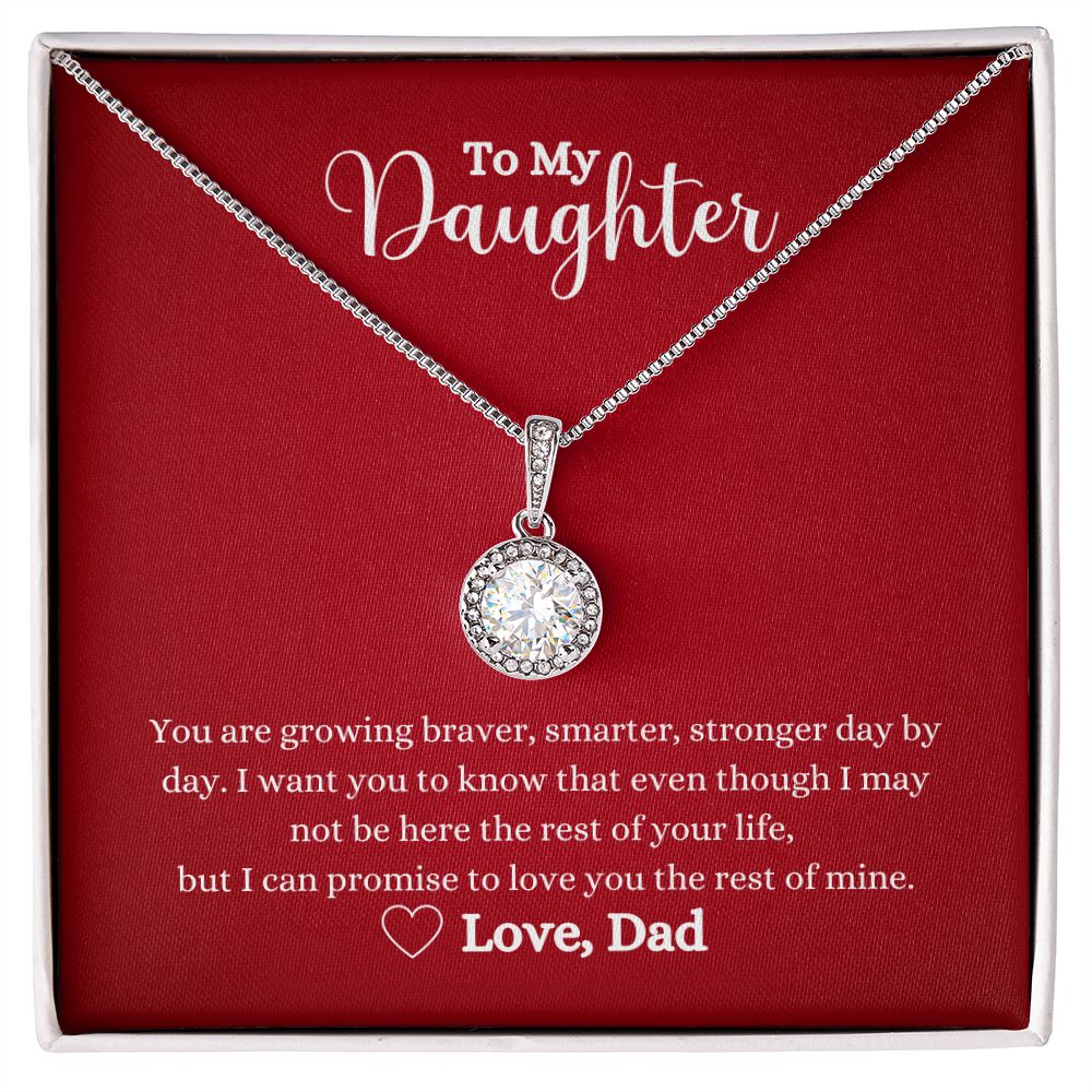 A ShineOn Fulfillment gift box with a Love You The Rest of Mine Eternal Hope Necklace - Gift for Daughter from Dad.