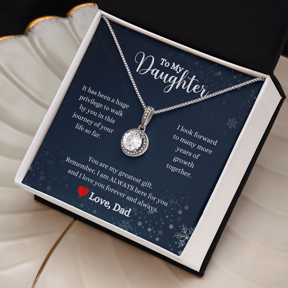 A ShineOn Fulfillment gift box with the I Love You Forever And Always Eternal Hope Necklace - Gift for Daughter from Dad.