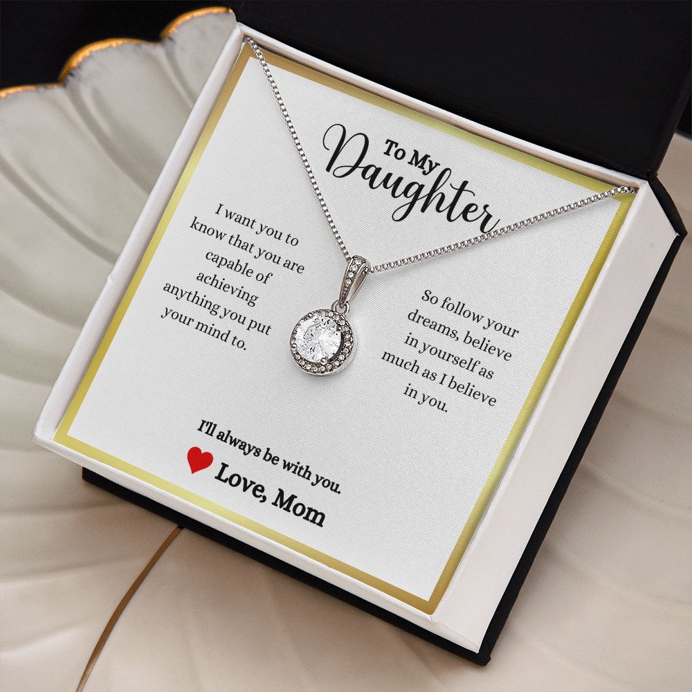 A ShineOn Fulfillment gift box with an I Will Always Be With You Eternal Hope Necklace - Gift for Daughter from Mom.