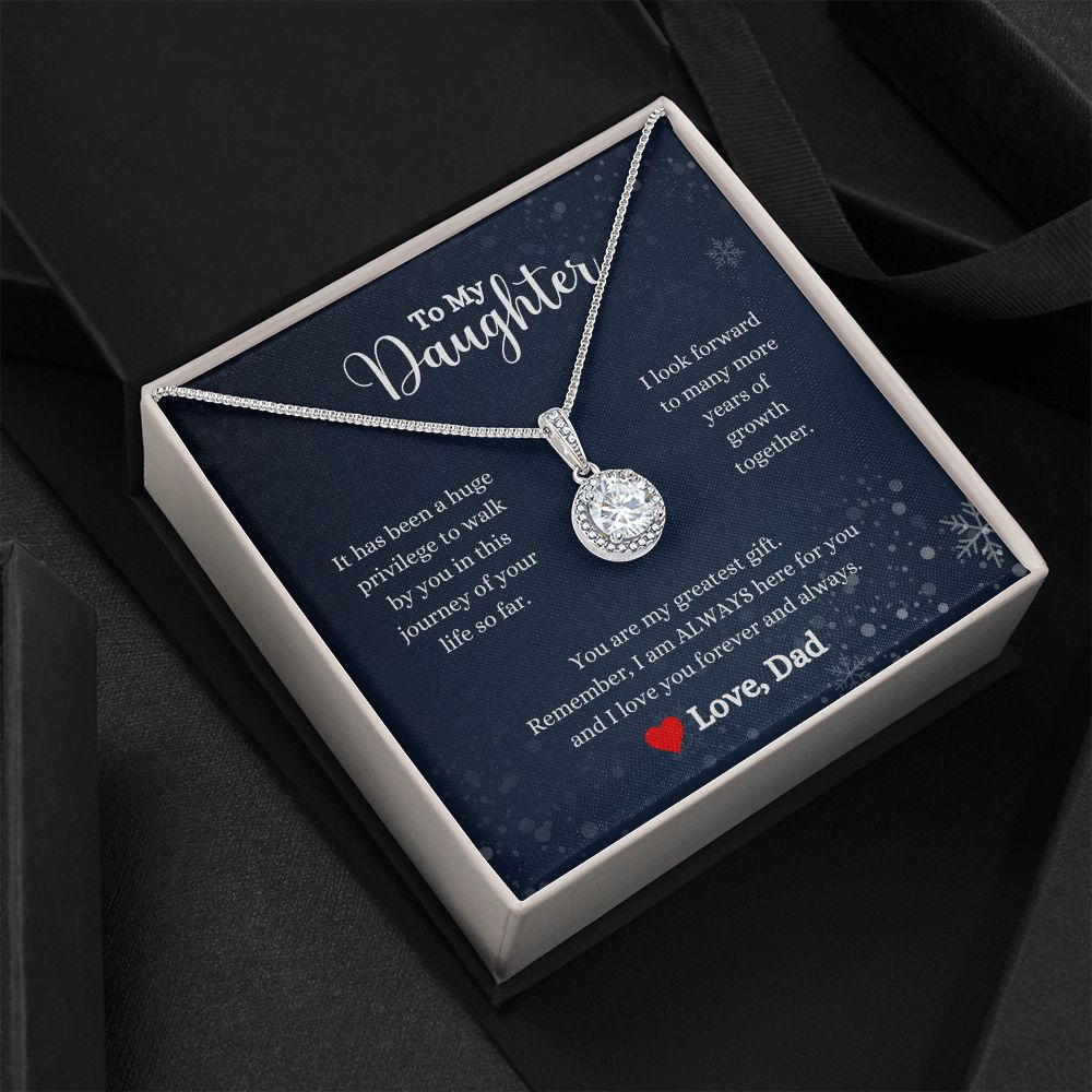 A ShineOn Fulfillment gift box with the I Love You Forever And Always Eternal Hope Necklace - Gift for Daughter from Dad.