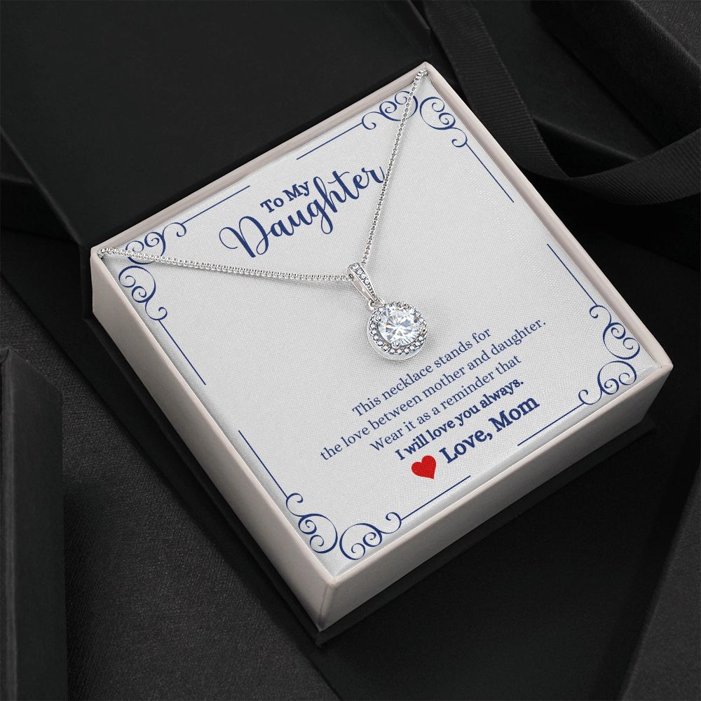 A gift box with the I Will Always Be With You Eternal Hope Necklace- Gift for Daughter from Mom by ShineOn Fulfillment in it.