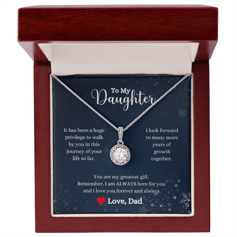 A ShineOn Fulfillment gift box with the I Love You Forever And Always Eternal Hope Necklace - Gift for Daughter from Dad.