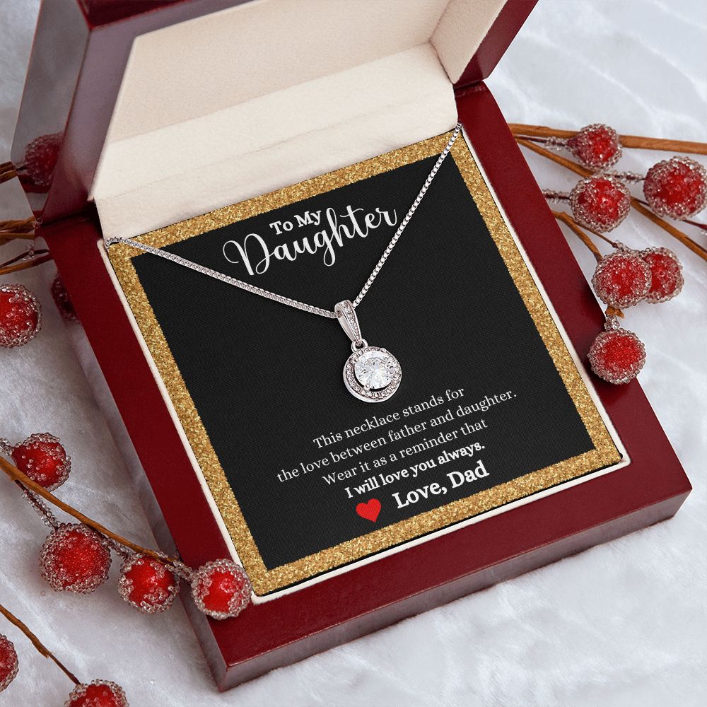 A ShineOn Fulfillment gift box with a Love Between Father and Daughter Eternal Hope Necklace - Gift for Daughter from Dad.