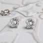 A pair of Thank you Mom, You Are The Best Friend That I Ever Had | Love Knot earrings and a ShineOn Fulfillment necklace with diamonds.