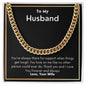 A You Are Always There Cuban Link Necklace from ShineOn Fulfillment with a message to my husband.
