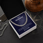 A ShineOn Fulfillment gift box with the Always Remember Cuban Link Necklace - For Husband from Wife and a watch.