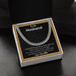 A ShineOn Fulfillment gift box with a Filled With Love And Light Cuban Link Necklace - For Husband from Wife.