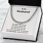 A ShineOn Fulfillment gift box with a No Matter Where We Go Cuban Link Necklace - For Husband from Wife.