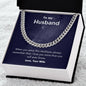 A box with an Always Remember Cuban Link Necklace - For Husband from Wife that says to my husband, from ShineOn Fulfillment.
