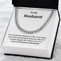 A ShineOn Fulfillment gift box with a You Are The Best Thing In My Life Cuban Link Necklace - For Husband from Wife that says to my husband.