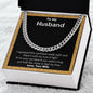 A ShineOn Fulfillment gift box with a Filled With Love And Light Cuban Link Necklace - For Husband from Wife.