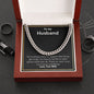 A You Are Always There Cuban Link Necklace - For husband from wife by ShineOn Fulfillment, with the words to my husband in a box.