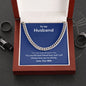 A You Are Everything To Me Cuban Link Necklace - For Husband from Wife by ShineOn Fulfillment with the words to my husband in a box.