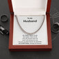 A No Matter Where We Go Cuban Link Necklace - For Husband from Wife by ShineOn Fulfillment and a ring in a box.