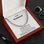 A No Matter Where We Go Cuban Link Necklace - For Husband from Wife and a ring in a ShineOn Fulfillment box.
