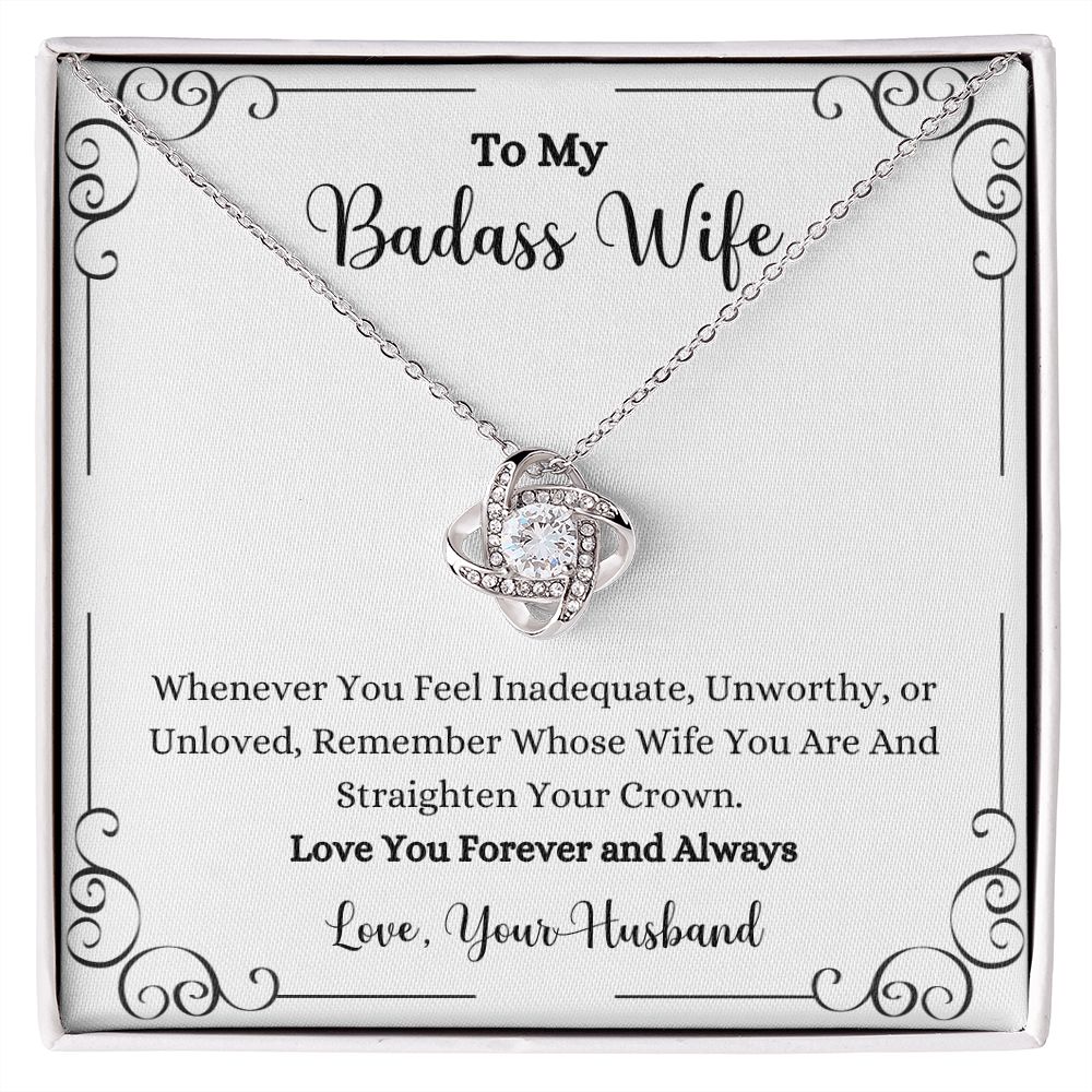 To my Remember Whose Wife You Are Love Knot Necklace - Gift for Wife from Husband by ShineOn Fulfillment.