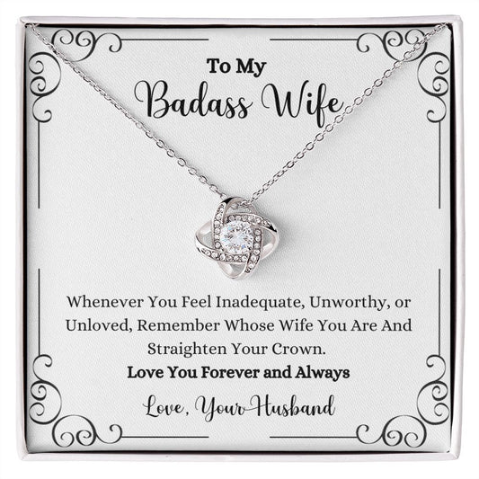 To my Remember Whose Wife You Are Love Knot Necklace - Gift for Wife from Husband by ShineOn Fulfillment.