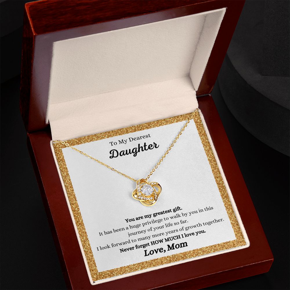 A You Are My Greatest Gift Love Knot Necklace - Gift for Daughter from Mom by ShineOn Fulfillment in it.