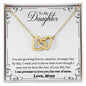 A Love You The Rest of Mine Interlocking Hearts Necklace - Gift for Daughter by ShineOn Fulfillment with a message to my daughter.
