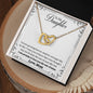 A Love You The Rest of Mine Interlocking Hearts Necklace - Gift for Daughter by ShineOn Fulfillment with a message on it.
