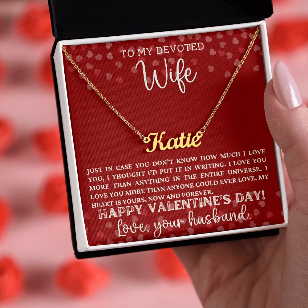 ShineOn Fulfillment Just In Case Personalized Name Necklace - For Wife.