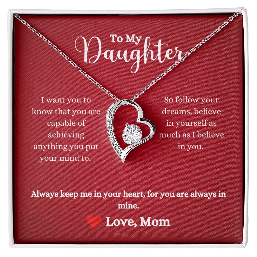 A Always Keep Me In Your Heart Forever Love Necklace - Gift for Daughter from Mom by ShineOn Fulfillment.